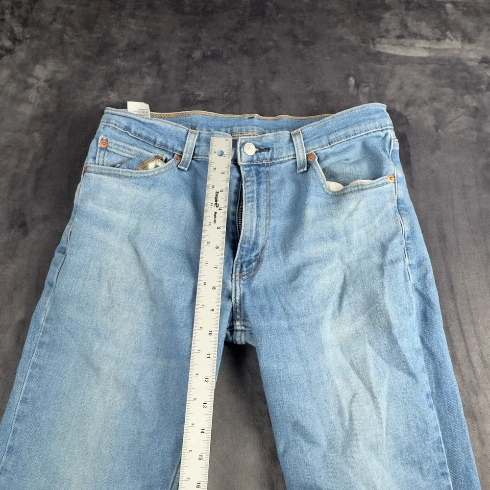 Levi's 511 Slim Fit Jeans Mens 33x32 Light Wash Blue Denim Stretch WaterLess